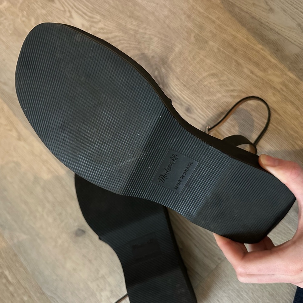 Madewell Black Double Strap Leather Sandal - Picture 4 of 4